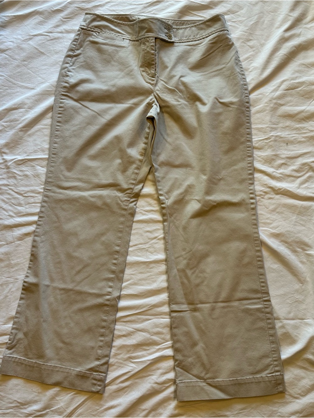 EUC Women’s Talbots Curvy Flat Front Wide Leg Chinos